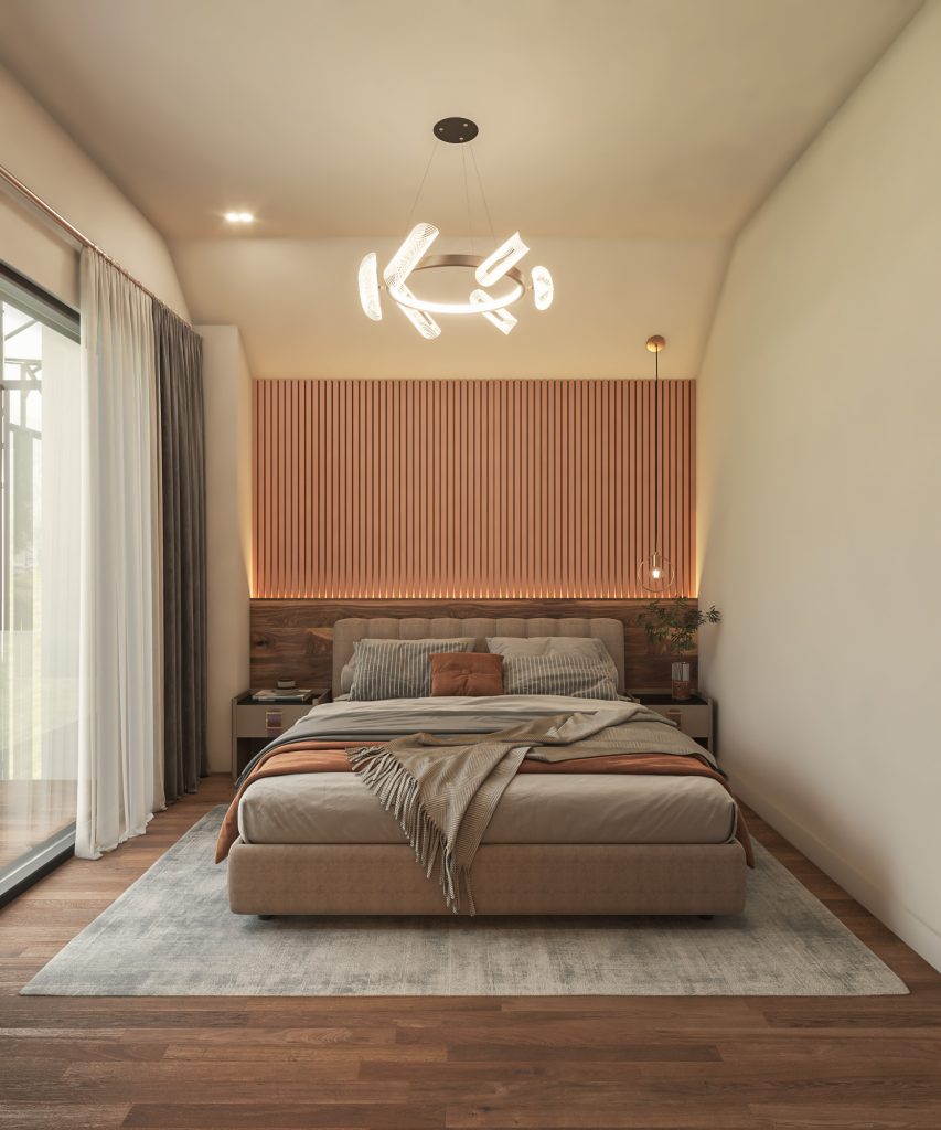 طراحی داخلی اتاق خواب ویلا